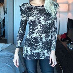 Torn by Ronny Kobo tunic dress with power shoulder